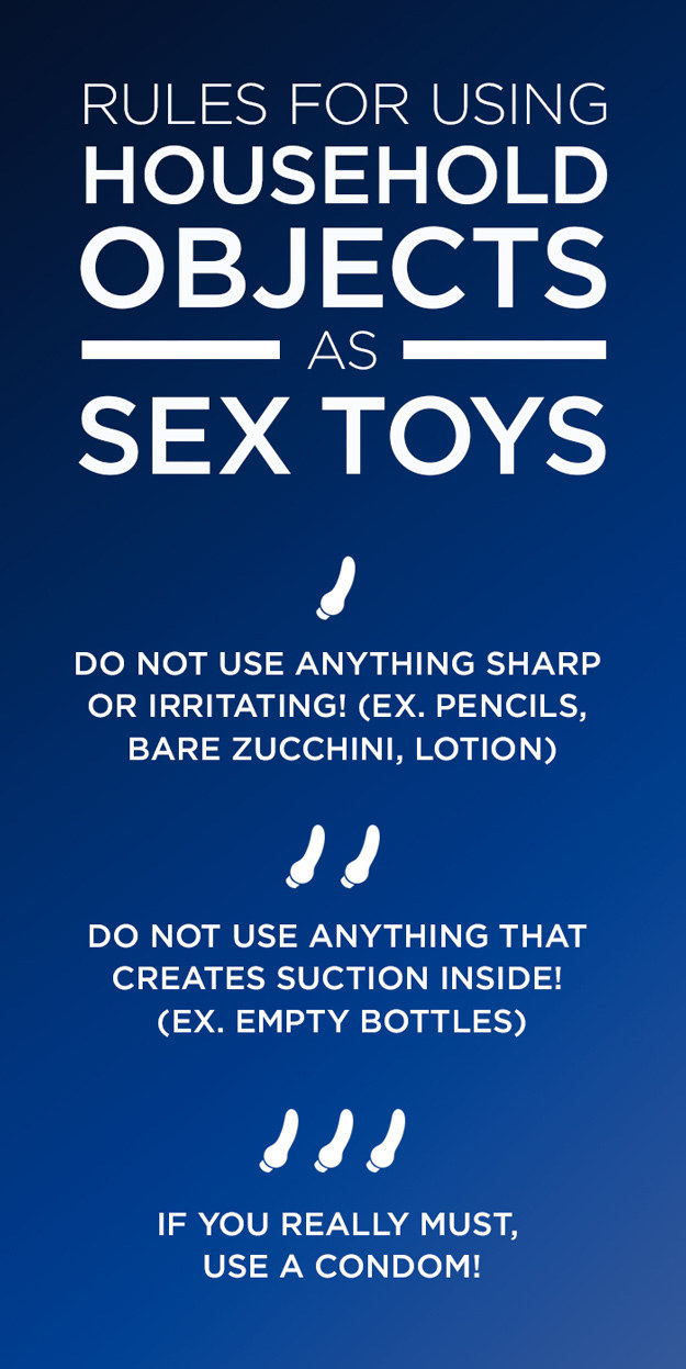Household items substituted as dildos